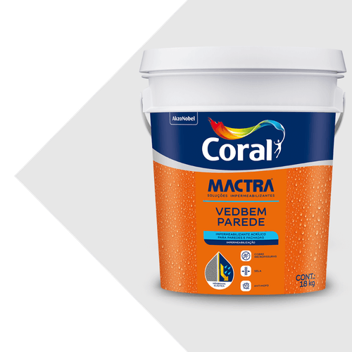 impermeabilizante Vedbem Parede 18Kg Branco Mactra