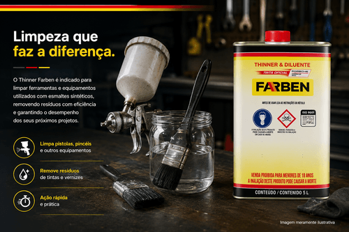 Thinner 6000 Para Esmalte Sintetico Farben 5L