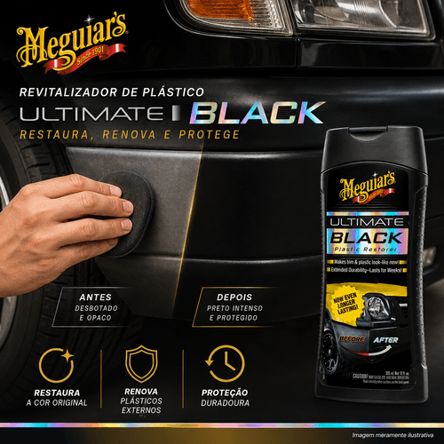Revitalizador De Plastico Ultimate Black 335ml Meguiars